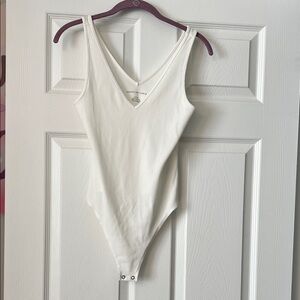 American Eagle Outfitters white Cream Bodysuit small